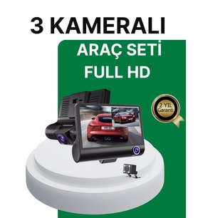 Gece Görüşü Destekli, 1080P Full HD Çözünürlüklü Araç İçi Kamera