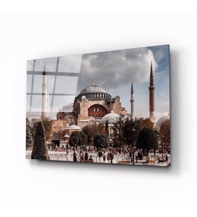 İdealizbiz Ayasofya Camii Cam Tablo 4mm Dayanıklı Temperli Cam