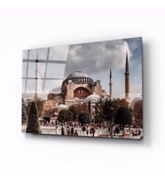 İdealizbiz Ayasofya Camii Cam Tablo 4mm Dayanıklı Temperli Cam