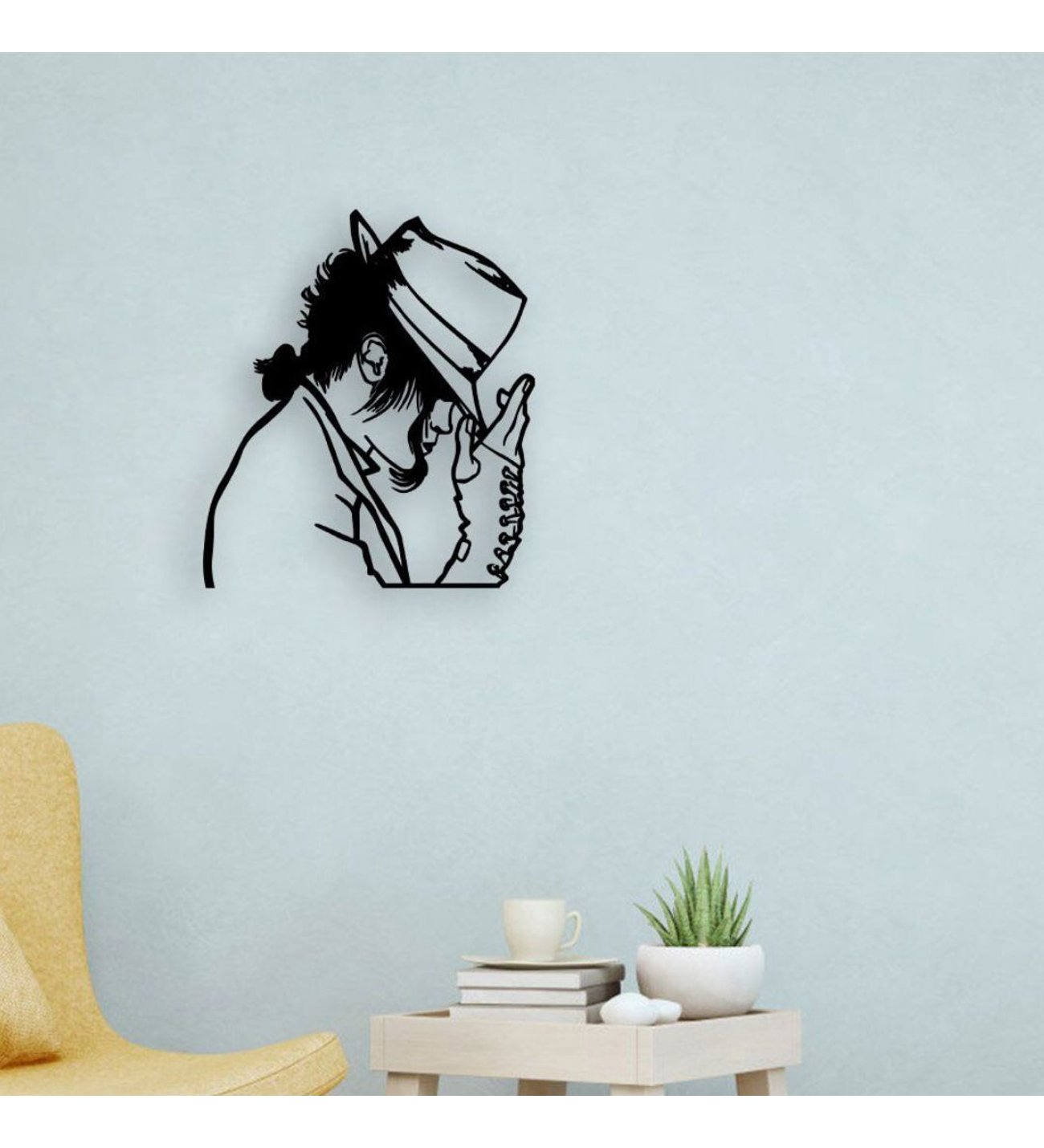 Metal Dekor Michael Jackson 2 Metal Duvar Tablosu Portre