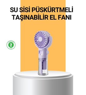Mey İthalat® Taşınabilir Şarjlı Su Buharlı Mini Klima Fan