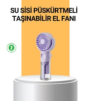 Mey İthalat® Taşınabilir Şarjlı Su Buharlı Mini Klima Fan