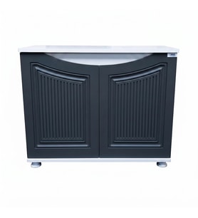 Kanki Pet Western Seri Akvaryum Sehpası 80x45x69 cm - Beyaz/Antrasit - WESTERN8045B-ANT1