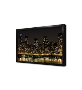 New York Gece Çerçeveli Mdf Tablo