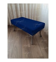 Ayak Ucu Kapı Önü Antre Düz Bench Puf Orta Sehpa Gümüş Ayak 120 cm (Çok Renkli)