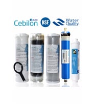 Cebilon Uyumlu 5’li Su Arıtma Filtresi Seti Açık Kasa LG Membranlı Inline Filtre Seti NSF Sertifikalı Su Arıtma Filtre Takımı