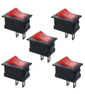 5 Adet - On-Off Anahtar Kırmızı, KCD1-101, Mini Aç Kapa Anahtar
