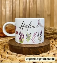 Kişiye Özel İsimli Nescafe Fincanı Lavanta Bahçesi 150 ml