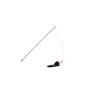 Beeztees Kedi Oltası, Peluş Fare Uc-14cm, Dayanıklı ip, 50cm