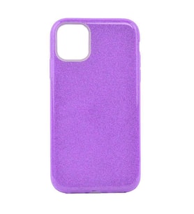 Uyumlu Model Apple iPhone 11 Pro Kılıf Simli Parlak Shining Kapak (Mor)