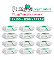 Paddlers Easy Clean Beyaz Sabun Katkılı Yüzey Temizlik Havlusu 1200 Yaprak (12x100)