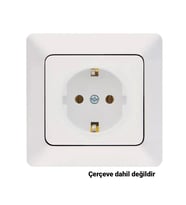 NE-AD Aras Topraklı Priz - Beyaz