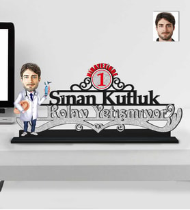 Kişiye Özel Nihayetinde Kolay Yetişmiyor Kkb Doktor Erkek Ahşap Biblo-1
