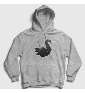 Presmono Unisex Gri Origami Swan Prison Break Kapüşonlu Sweatshirt 276192tt (Gri)