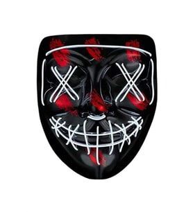 Hallowen Parti Maskesi Neon Led Işıklı Maske 3 Modlu Cadılar Bayramı Maskesi