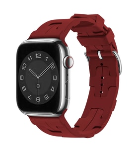 Apple Watch 10/11 42mm-38/40/41mm Kordon Silikon KatKat Kordon 92 2/3/4/5/6/se/7 (Kırmızı)
