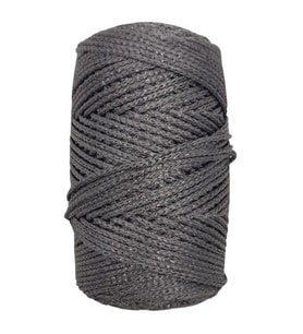 Angel Çanta Aksesuar Simli Polyester Makrome Koyu Gri Renk 200 gr