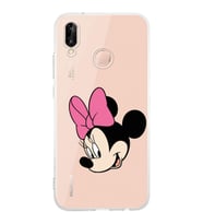 Huawei P20 Lite  Kamera korumalı Kapak Minnie Mouse Tasarımlı  Şeffaf Kılıf