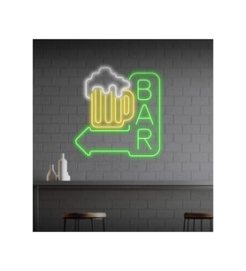 BAR Yazılı ve Şekilli Neon Tabela