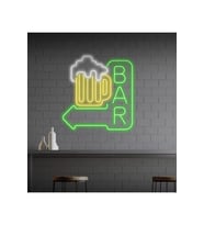BAR Yazılı ve Şekilli Neon Tabela