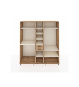 Kronos Dolap 10 Raflı 2 Çekmeceli 3 Askılı 220x59x243 Çam-Aytaşı/Çam