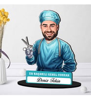 En Başarılı Erkek Genel Cerrahına Hediye Karikatürlü Biblo