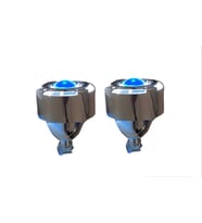 2.5 İNÇ KESİK YUVARLAK Bİ-XENON MERCEK BEYAZ ANGEL + BUZ MAVİ ŞEYTAN GÖZ