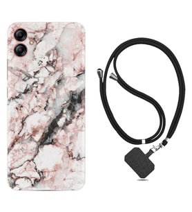 Samsung Galaxy A04E Kılıf Resimli Boyun Askılı İpli Desenli Silikon Colorfull Marble 2 1389