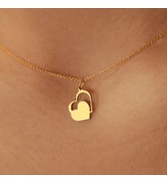 Kişiye Özel 925 Ayar Gümüş Minimalist Çift Kalp Kolye (Gold)