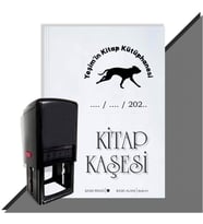 Kişiye Özel Köpek Silüet 26 Tarihli Otomatik Kitap Kaşesi (Siyah)
