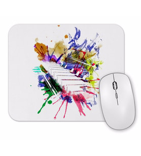 Renkli Piyano  Müzik Notaları Mouse Pad