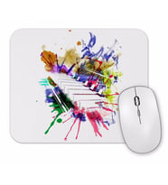 Renkli Piyano  Müzik Notaları Mouse Pad