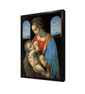 Columbinesdeki Madonna ve Çocuk Çerçeveli Mdf Tablo