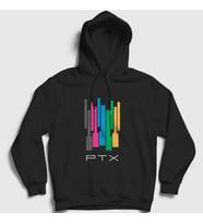 Presmono Unisex Beyaz Colors Pentatonix Kapüşonlu Sweatshirt 75070tt (Siyah)