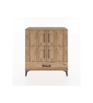 Arges Şifonyer 4 Raflı Tek Çekmeceli 4 Kapaklı 88x30x96 Çam-Çam