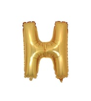 Folyo balon harf h altın 16 ınc(40cm) pk:1-