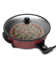KING K2101 TAVAZADE ÇOK AMAÇLI PİZZA TAVA KIRMIZI