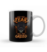 Buy The Fear Sell The Greed Bull Market Trader Kupa Bardak Porselen