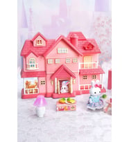 Bay Dreamy Büyük Villa Oyun Seti - Mini Tavşan Figürlü Aksesuarlı Kız Çocuk Evcilik Oyun Evi (3+ Yaş)