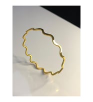 24 Ayar Altın Kaplama 2.5 Mm Zigzag Model Düğün Nişan Söz Bilezik