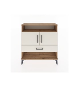 Arges Şifonyer 3 Raflı Tek Çekmeceli 2 Kapaklı 88x30x96 Çam-Aytaşı