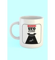 Warning Ufo Zone Baskılı Kahve Kupası