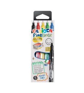 CARİOCA FINELINER İNCE UÇLU KEÇELİ KALEM STUDY 5'Lİ