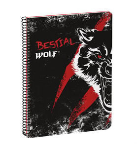 Busquets Bestial Wolf Kareli A5 Spiralli Defter 80 Yaprak 2005005370