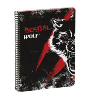Busquets Bestial Wolf Kareli A5 Spiralli Defter 80 Yaprak 2005005370