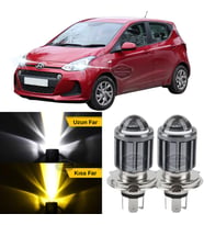 Hyundai İ10 2007-2019 Uyumlu Mercekli Far Ampulü Led Xenon Sarı-Beyaz Far Şimşek Etkili Uzun Kısa