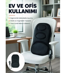 Ev ve Araç İçin Masaj Minderi Modlu Isıtmalı Titreşimli Koltuk Masaj Pedi