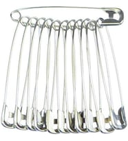 hagiki No 5 Çengelli İğne 6cm 12 Adetli Çelik Çatal İğne (1 Set)