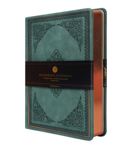 VICTORIA'S JOURNALS 3479 VINTAGE OLD BOOK 12x17cm 80gr.128YP. ÇİZGİLİ DEFTER KOYU YEŞİL