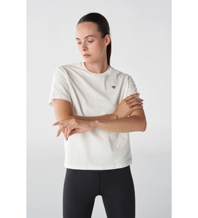 Hummel  T-Ic Icona Regular  Kadın Tişört (Ekru)
